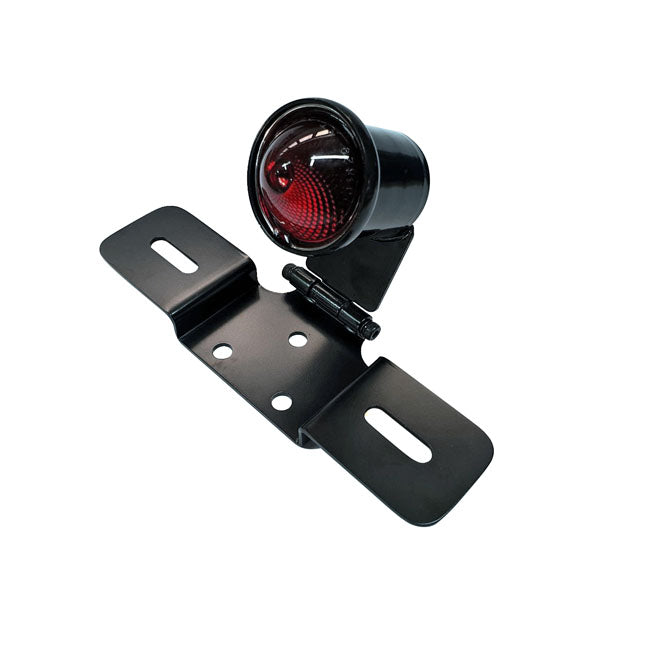 Old School Led Taillight, Type 6. Black. Red Lens Taillights Mcs
