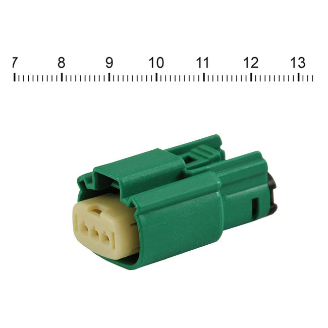 NAMZ, Molex MX-150 connector. Green, plug, 3-pin MOLEX PLUGS Namz
