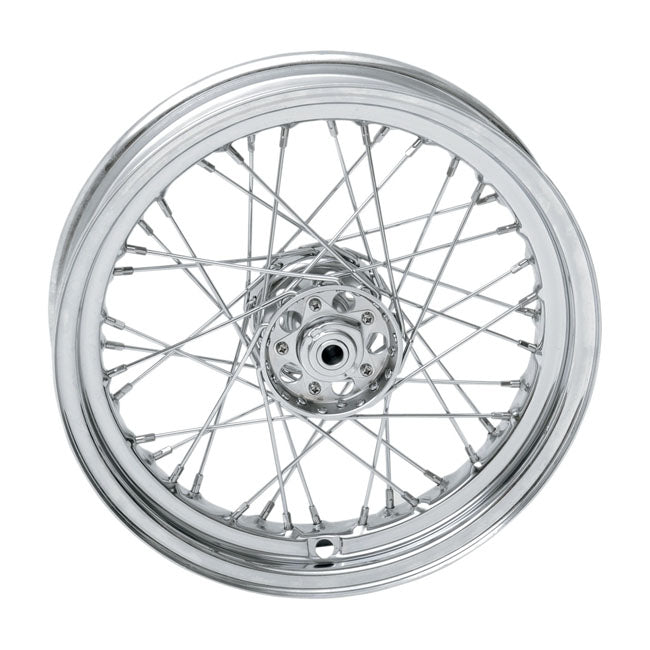 3.00 X 16 Wheel 40 Spokes Chrome Rear Wheels 16 Inch Mcs