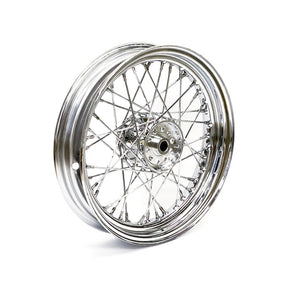 3.00 X 16 Wheel 40 Spokes Chrome Front Wheels 16 Inch Mcs