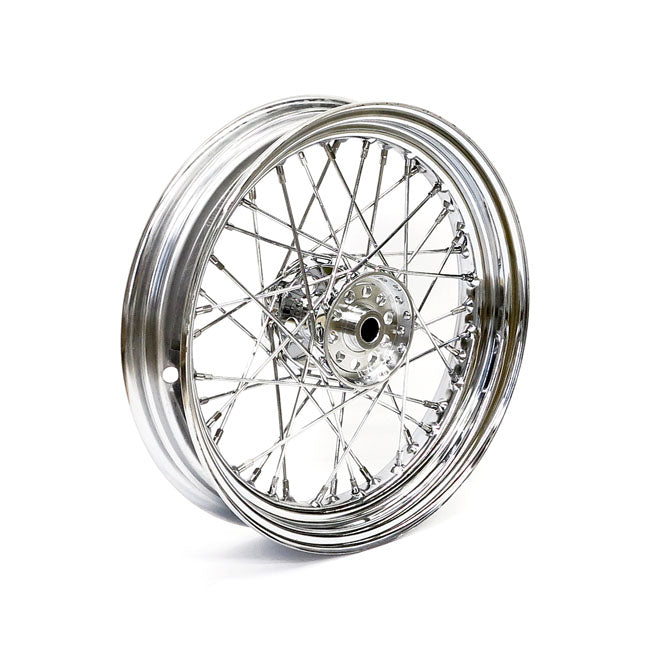 3.00 X 16 Wheel 40 Spokes Chrome Front Wheels 16 Inch Mcs