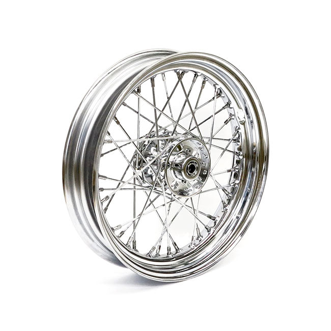 3.00 X 16 Wheel 40 Spokes Chrome Front Wheels 16 Inch Mcs