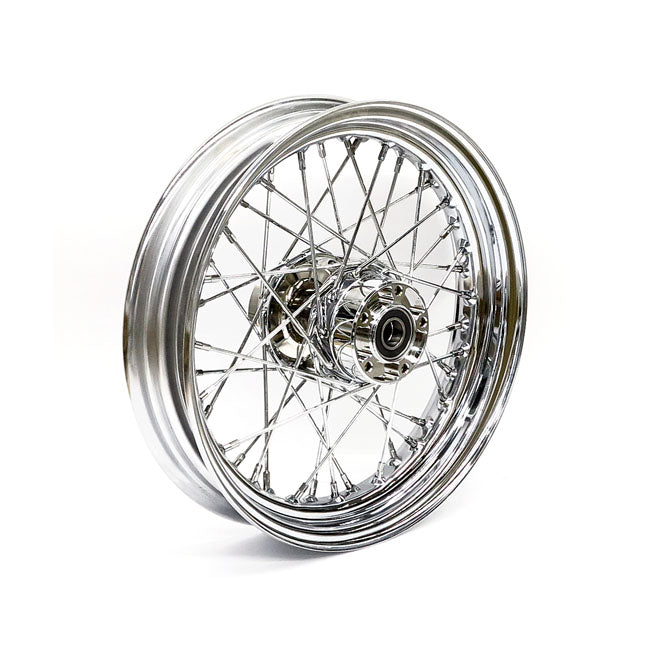 3.00 X 16 Front Wheel 40 Spokes Chrome Front Wheels 16 Inch Mcs