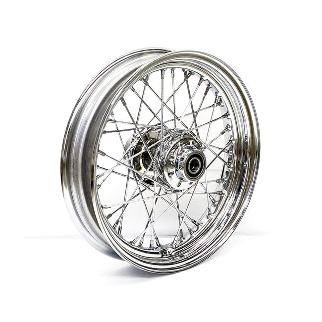 3.00 X 16 Front Wheel 40 Spokes Chrome Front Wheels 16 Inch Mcs