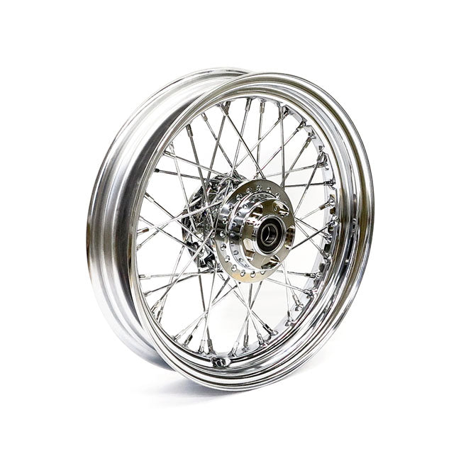 3.00 X 16 Front Wheel 40 Spokes Chrome Front Wheels 16 Inch Mcs