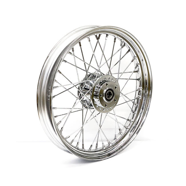 2.50 X 19 Front Wheel 40 Spokes Chrome Front Wheels 19 Inch Mcs