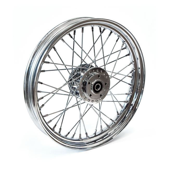 2.50 X 19 Front Wheel 40 Spokes Chrome Front Wheels 19 Inch Mcs