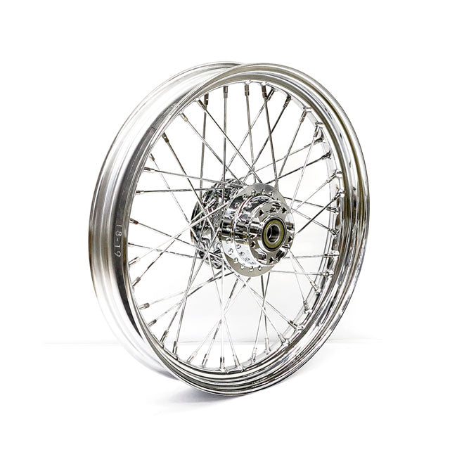 2.50 X 19 Front Wheel 40 Spokes Chrome Front Wheels 19 Inch Mcs
