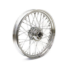 2.50 X 19 Front Wheel 40 Spokes Chrome Front Wheels 19 Inch Mcs