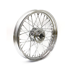 2.50 X 19 Front Wheel 40 Spokes Chrome Front Wheels 19 Inch Mcs