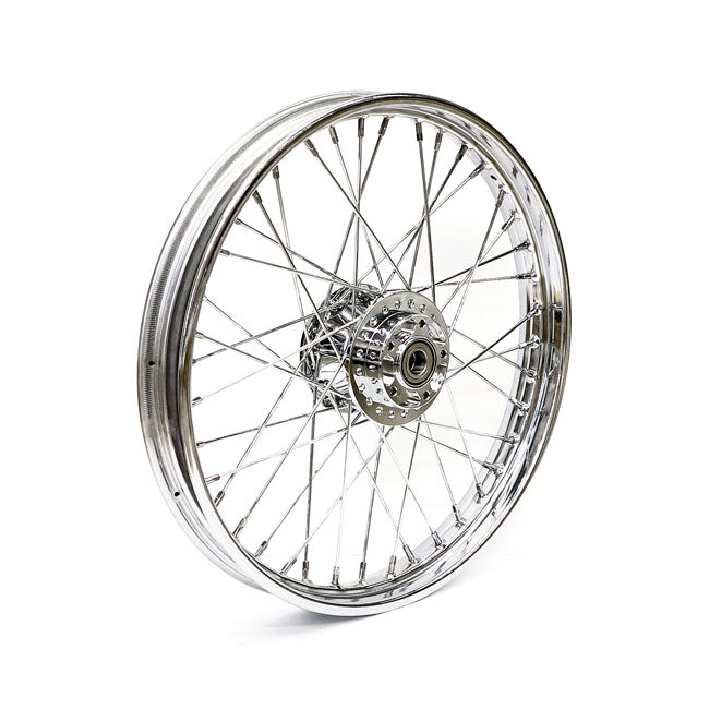2.15 X 21 Front Wheel 40 Spokes Chrome Front Wheels 21 Inch Mcs