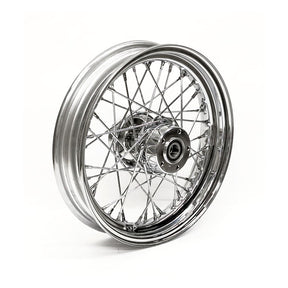 3.00 X 16 Front Wheel 40 Spoke Chrome Front Wheels 21 Inch Mcs