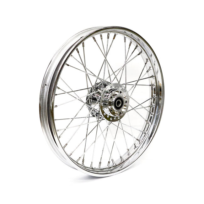 2.15 X 21 Front Wheel 40 Spokes Chrome Front Wheels 21 Inch Mcs