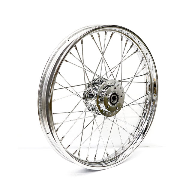 2.15 X 21 Front Wheel 40 Spokes Chrome Front Wheels 21 Inch Mcs