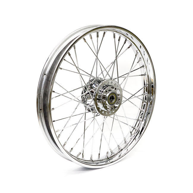 2.15 X 21 Front Wheel 40 Spokes Chrome Front Wheels 21 Inch Mcs