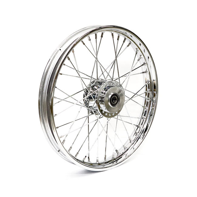 2.15 X 21 Front Wheel 40 Spokes Chrome Front Wheels 21 Inch Mcs