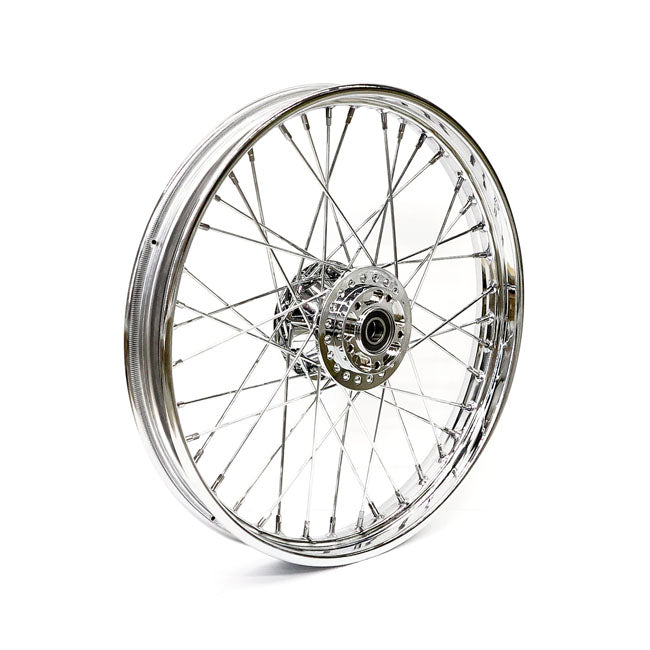 2.15 X 21 Front Wheel 40 Spokes Chrome Front Wheels 21 Inch Mcs