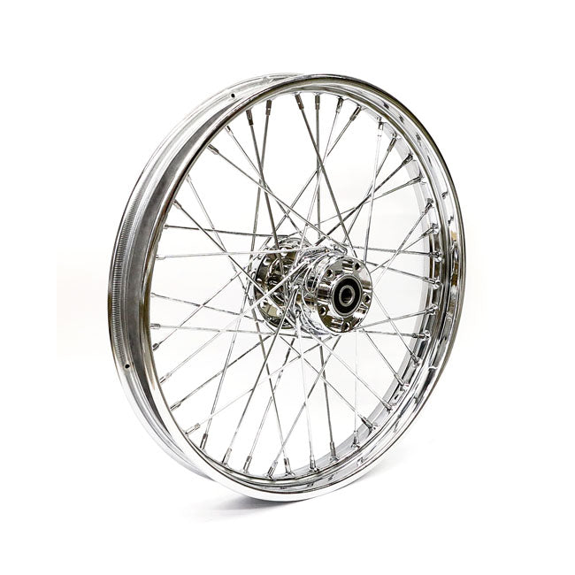 2.15 X 21 Front Wheel 40 Spokes Chrome Front Wheels 21 Inch Mcs