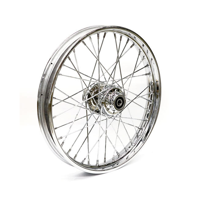 2.15 X 21 Front Wheel 40 Spokes Chrome Front Wheels 21 Inch Mcs