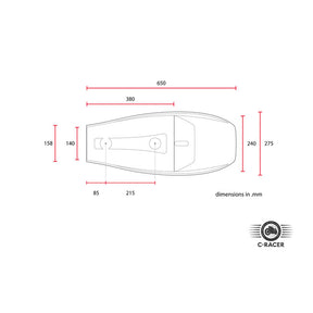 C-Racer, Flat Racer SCR4.1 seat with side number plates SEATS C Racer