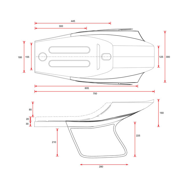 C-Racer, Flat Racer SCR14.1 seat. Dark brown SEATS C Racer