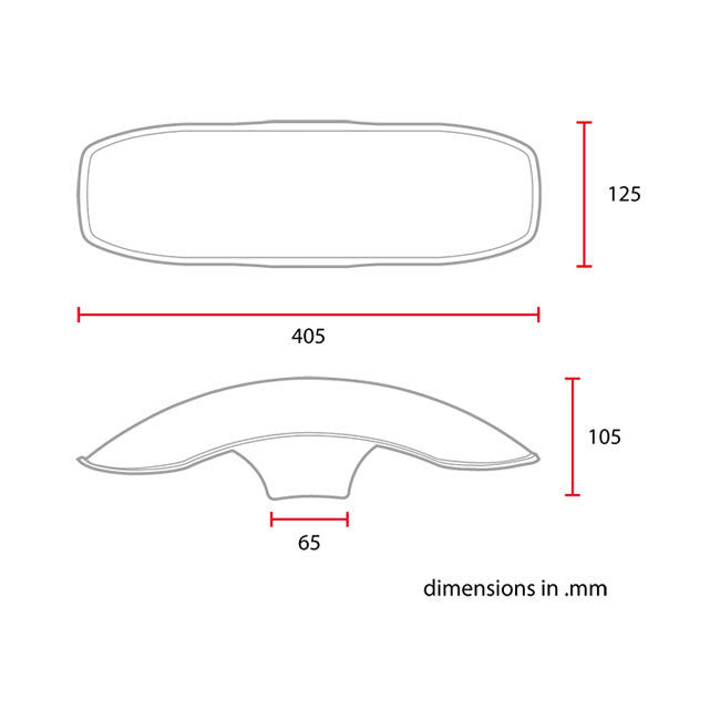 C-Racer universal 17/18" front fender No2 S FENDER FRONT C Racer
