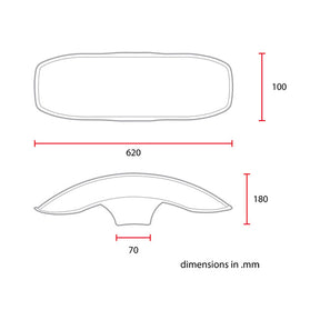 C-Racer universal 17/18" front fender No2 L FENDER FRONT C Racer