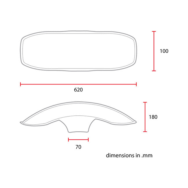 C-Racer universal 17/18" front fender No2 L FENDER FRONT C Racer