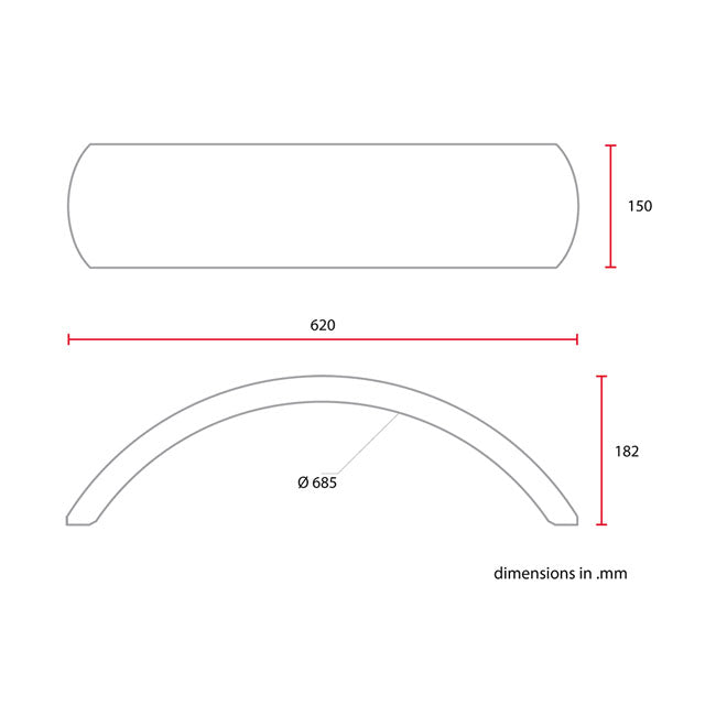 C-Racer universal 17/18" rear fender No1 FENDER REAR C Racer