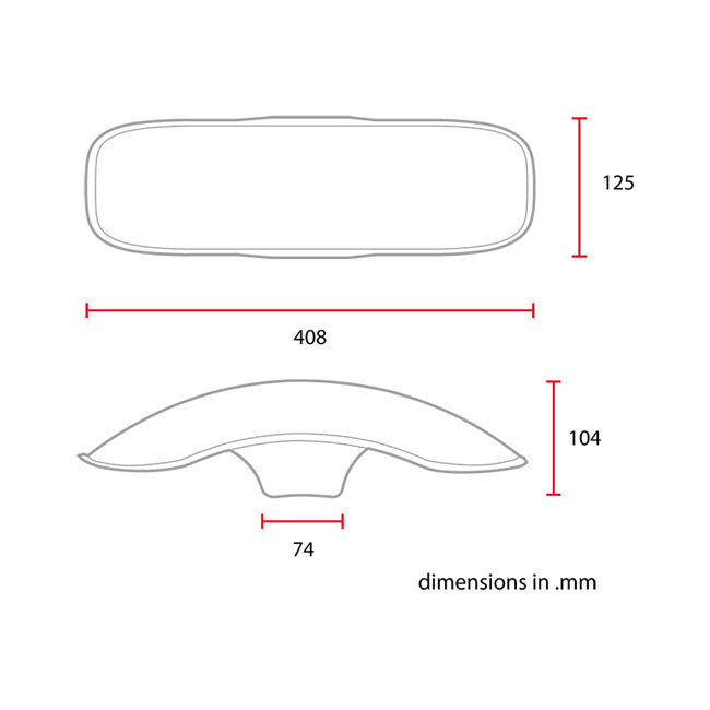 C-Racer universal 17/18" front fender No3 S FENDER FRONT C Racer