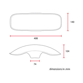 C-Racer universal 17/18" front fender No3 L FENDER FRONT C Racer