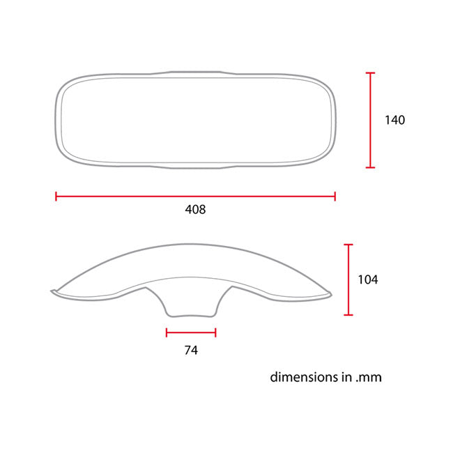 C-Racer universal 17/18" front fender No3 L FENDER FRONT C Racer