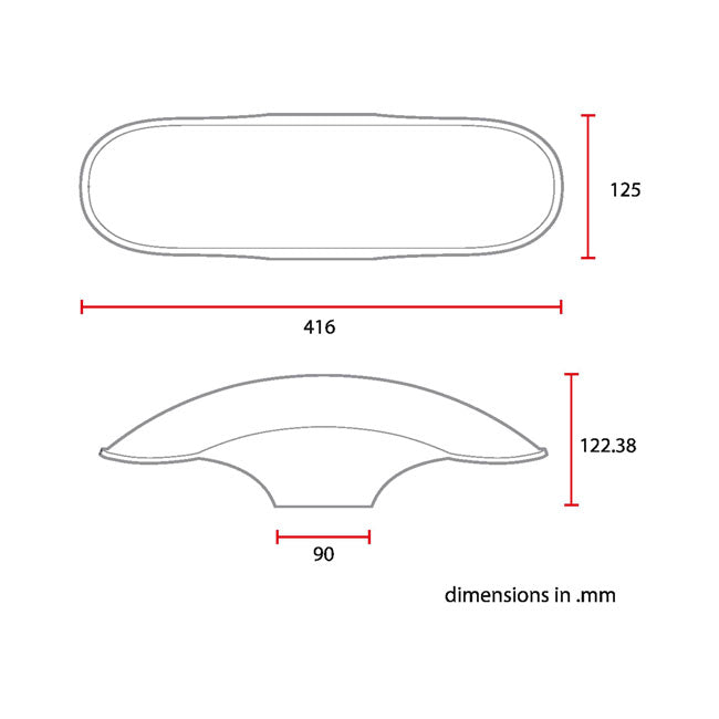 C-Racer universal 17/18" front fender No4 S FENDER FRONT C Racer