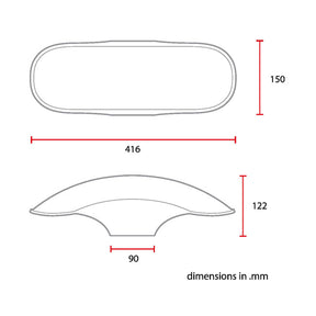 C-Racer universal 17/18" front fender No4 L FENDER FRONT C Racer