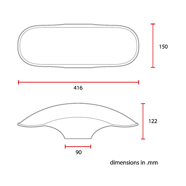 C-Racer universal 17/18" front fender No4 L FENDER FRONT C Racer