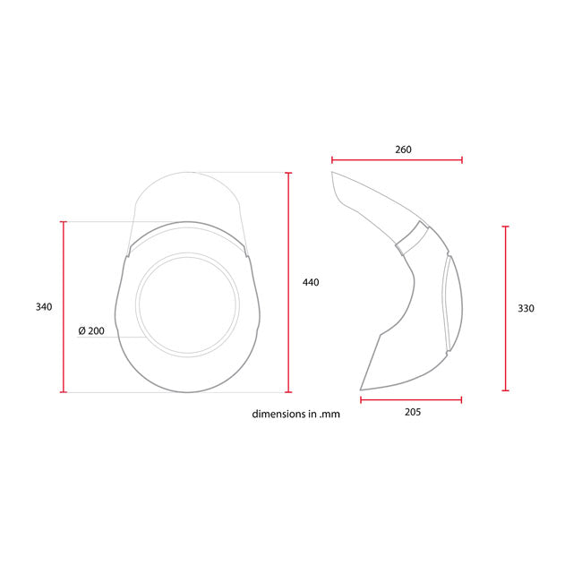C-Racer universal Cafe Racer mask No1 HEADLAMP MASK KITS C Racer