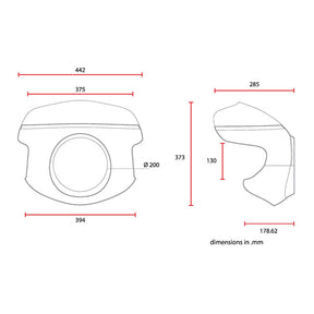 C-Racer universal Cafe Racer mask No7.1 HEADLAMP MASK KITS C Racer