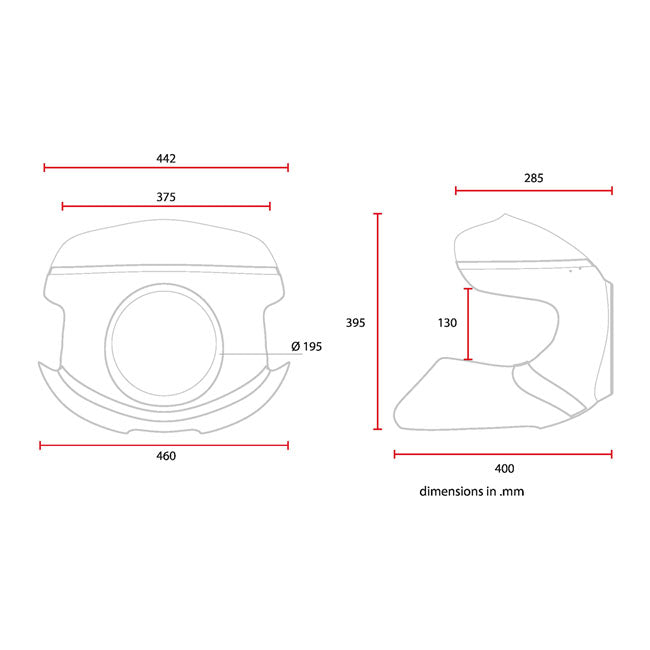 C-Racer universal Cafe Racer mask No7.2 HEADLAMP MASK KITS C Racer