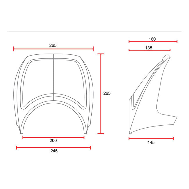 C-Racer universal Cafe Racer front mask No10 HEADLAMP MASK KITS C Racer