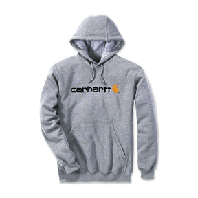 Carhartt Signature Logo Hoodie, Heather Grey Hoodies Carhartt S