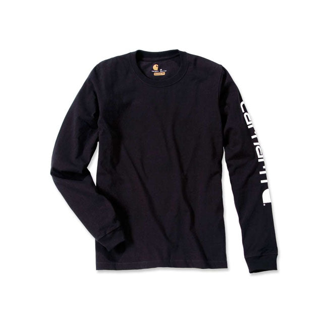 Carhartt Sleeve Logo Long Sleeve, Black T-Shirt Long Sleeve Carhartt S
