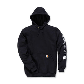 Carhartt Sleeve Logo Hoodie, Black Hoodies Carhartt S
