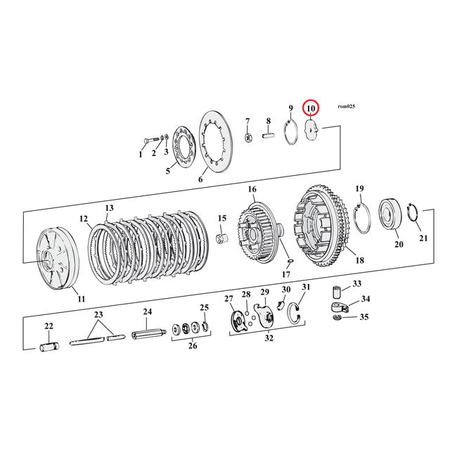 Clutch Adj.Plate, 7/16 Thread Clutch Misc Mcs