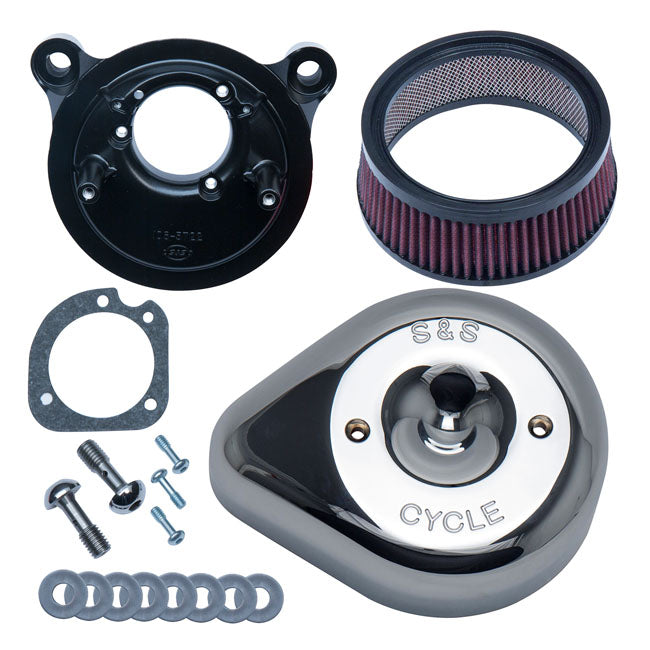 S&S Stealth, teardrop air cleaner kit. Chrome Air Cleaner S&S