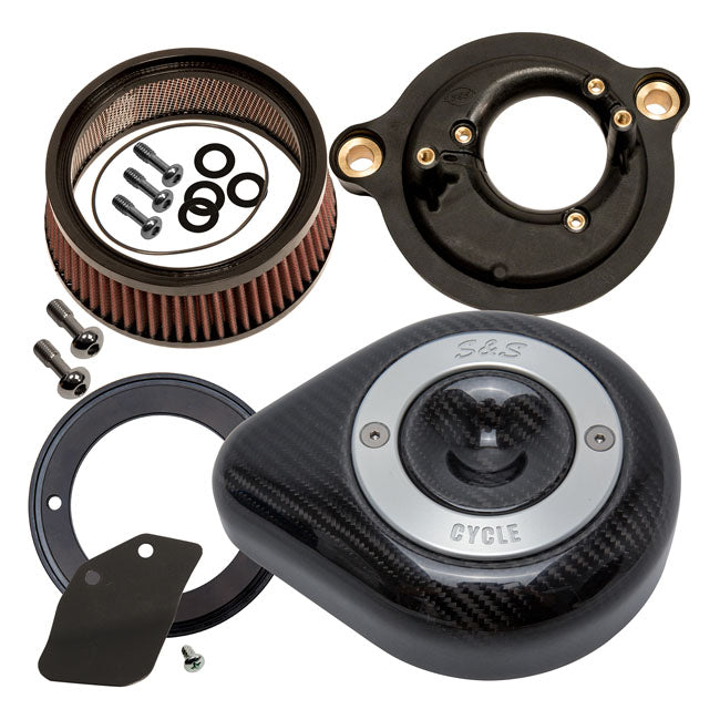 S&S Stealth, carbon teardrop air cleaner kit Air Cleaner S&S