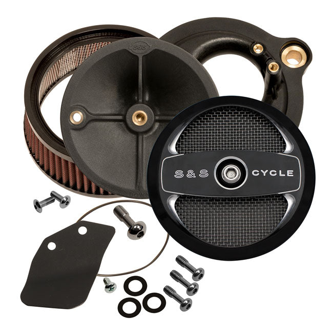 S&S Stealth, Air 1 air cleaner kit black Air Cleaner S&S
