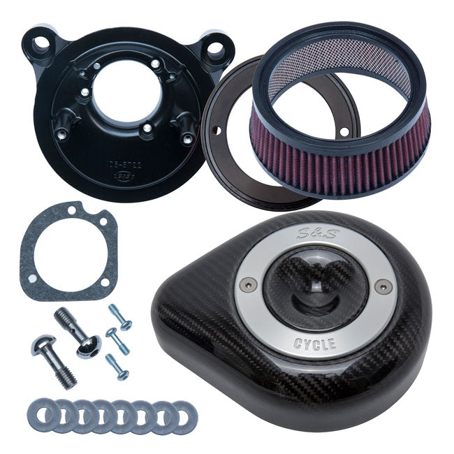 S&S Stealth, carbon teardrop air cleaner kit Air Cleaner S&S