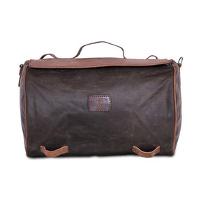 Long Ride, Roll Bag Waxed Cotton Narrow. Khaki Wax Touring Luggage Longride