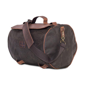Long Ride, Roll Bag Waxed Cotton Narrow. Khaki Wax Touring Luggage Longride