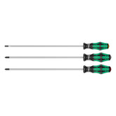 Wera screwdriver set 3 pcs. Kraftform 300 plus extra long Screwdrivers Wera
